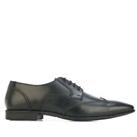 Men's Lambretta Blair Lace up Leather Wing Tip Shoes in Black