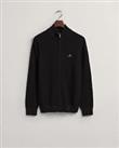 Men's Gant Cotton Pique Full Zip Cardigan Sweater Jacket in Black - 4XL Regular