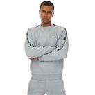 Men's Lacoste Tape Crew Sweatshirt in Grey - XL Regular