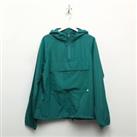 Men's Farah Vintage Glen 1/4 Zip Overhead Hooded Jacket in Green - S Regular