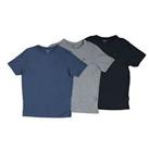 Men's Farah Salo 3 Pack T-Shirts in Blue Grey Navy - M Regular