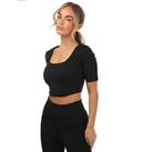 Women's Castore Active Contour Pullover Activewear Crop Top in Black - 10 Regular