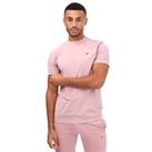 Men's Cotton T-Shirt Weekend Offender Ratpack Crew Short Sleeve in Pink - XS Regular
