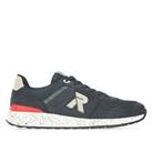 Men's Lace up Trainers Rieker R-Evolution Leather and Suede Upper in Blue