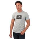 Men's T-Shirt C.P. Company 30/1 Jersey label Style Logo Short Sleeve in Grey - L Regular