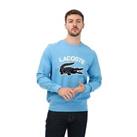 Men's Jumper Lacoste Crocodile Print Pullover Sweatshirt in Blue - XS Regular