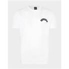 Men's T-Shirt Paul and Shark Arch Printed Logo Organic Cotton in White - L Regular