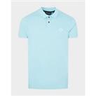 Men's T-Shirt MA.STRUM Pique Short Sleeve Polo Shirt in Blue - XL Regular
