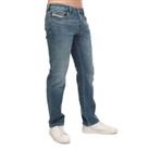 Men's Jeans Diesel D-Mhtry Button Fly Straight Regular Fit in Blue - 29L Regular