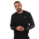 Men's Sweatshirt Lacoste Tape Detail Pullover in Black - S Regular