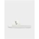 Men's Sandals Valentino Logo Slip on Sliders in White