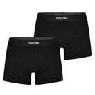 Men's Underwear Firetrap 2 Pack Boxer Trunks in Black - XL Regular