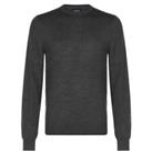 Men's Jumper Howick Merino Crewneck Pullover Knitwear Sweatshirt in Grey - 2XL Regular
