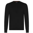 Men's Jumper Howick Merino Crewneck Knitwear Pullover Sweatshirt in Black - 2XL Regular