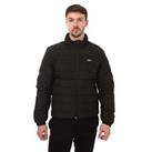 Men's Lacoste Hooded Puffer Jacket in Black - S Regular