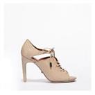 Women's Shoes Reiss Mila Peep Toe Stiletto Heels in Brown - UK 4 Regular
