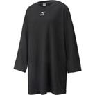 Women's Dress Puma Classic Long Sleeve Pullover T-Shirt Dress in Black - 12 Regular