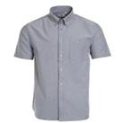 Men's Shirt Lee Cooper Oxford Cotton Button up Short Sleeve in Black - XL Regular