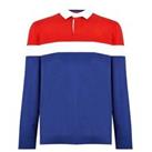 Men's Howick Granville Long Sleeve Rugby Polo Shirt in Blue - 2XL Regular