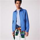 Men's Lacoste Zipped Organic Cotton Gabardine Full Zip Jacket in Blue - M/L Regular