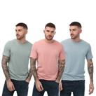 Men's T-Shirts Jack Jones JXJ 3 Pack Crew Neck Cotton in Multicolour - 2XL Regular
