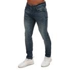 Men's Jeans Duck and Cover Tranfold Zip Fly Slim Fit in Stone Wash - 34R Regular