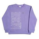 Boy's Lacoste Branded Colour Block Sweatshirt in Purple