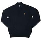 Boy's Jumper Luke 1977 Junior Pretender Quarter Zip Knit Pullover in Blue