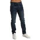 Men's Weekend Offender Button Fastened Tapered Fit Jeans in Blue - 40L Regular