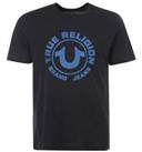 Men's True Religion HD Horseshoe Logo Regular Fit Crew Neck T-Shirt in Black - S Regular