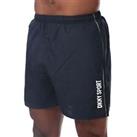 Men's DKNY Nemesis Lightweight and Breathable Running Shorts in Blue - S Regular