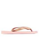 Girl's Ipanema Temas Animal Print Slip on Flip Flop Beach Shoe in Pink