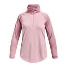 Girl's Under Armour UA Tech Graphic Half Zip Pullover Top in Pink - 6-7 Regular