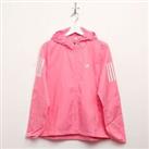 Women's adidas Own The Run Hooded Windbreaker Jacket in Pink - 4-6 Regular