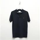 Men's Farah Vintage Purcell Knitted Regular Fit Cotton Polo Shirt in Blue - L Regular