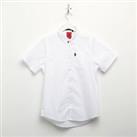 Men's Luke 1977 Iron Bridge Button up Short Sleeve Shirt in White - M Regular
