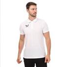 Men's Castore Short Sleeve Breathable Lightweight Polo Shirt in White - XS Regular