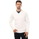 Men's Castore Knitted Regular Fit Pullover Sweatshirt in White - 2XS Regular