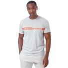 Men's DKNY Woodside Short Sleeve Cotton Blend T-Shirt in Silver - L Regular