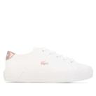 Girl's Lacoste Children Gripshot Lace up Casual Trainers in White