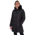 Women's Parka Coat Brave Soul Kylie Padded Full Zip Hooded Jacket in Black - 12 Regular