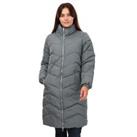 Women's Long Padded Coat Vero Moda Liga Regular Fit Full Zip in Grey - 12 Regular