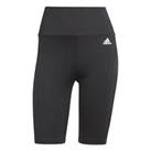 Women's Short Tights adidas D2M High-Rise Sporty Tight Fit in Black - 8-10 Regular