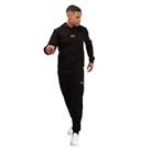 Men's Tracksuit Emporio Armani EA7 Core ID Cotton Hoodie and Jogger in Black - 2XL Regular
