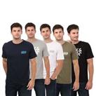 Men's T-Shirts Jack Jones Corp Reverse 5 Pack Short Sleeve in Multicolour - M Regular