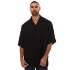 Men's Shirt Moschino Couture Jacquard Bowling Short Sleeve Button up in Black - XS Regular