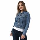 Women's Only Wonder Life Regular Fit Button Up Denim Jacket in Blue - 6 Regular
