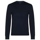 Men's Jumper Howick Merino Crewneck Pullover Knitwear Sweatshirt in Blue - L Regular