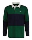 Men's Gant Shield Blocked Heavy Rugger Polo Shirt in Green - 2XL Regular