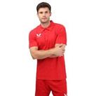 Men's Castore Poly Polo in Red - S Regular